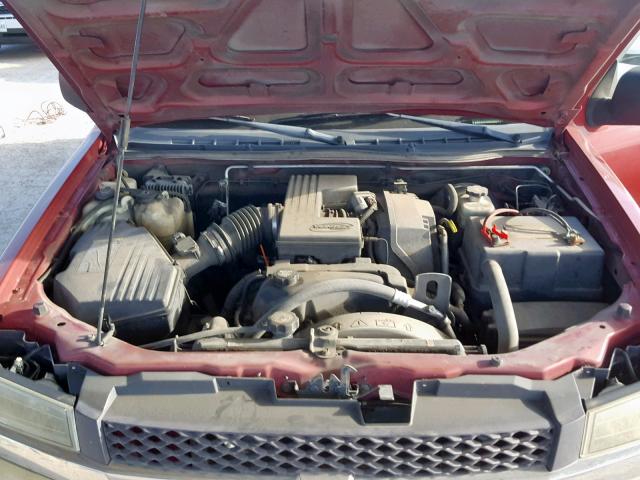 1GCDS136358198373 - 2005 CHEVROLET COLORADO BURGUNDY photo 7