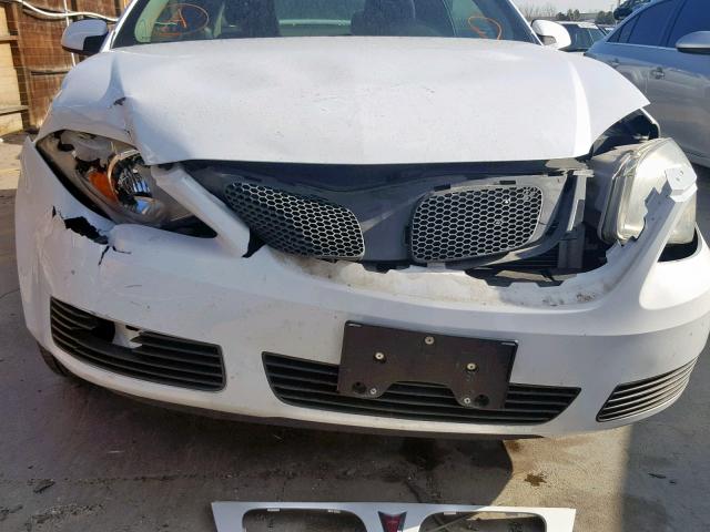 1G2AL15F377276516 - 2007 PONTIAC G5 WHITE photo 9