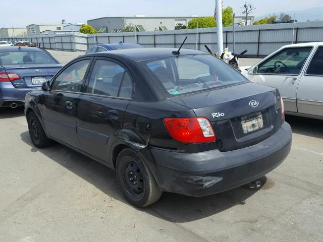 KNADE223296454036 - 2009 KIA RIO BASE BLACK photo 3