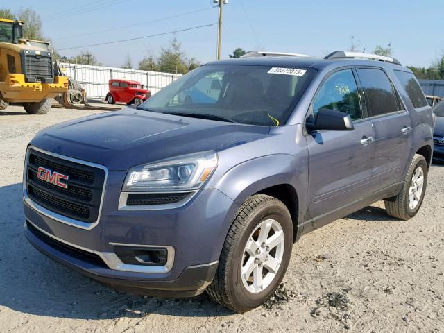 1GKKRPKD2EJ269663 - 2014 GMC ACADIA SLE BLUE photo 2