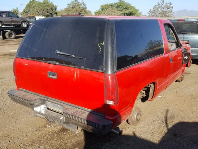 1GKEK18KXSJ726672 - 1995 GMC YUKON RED photo 4