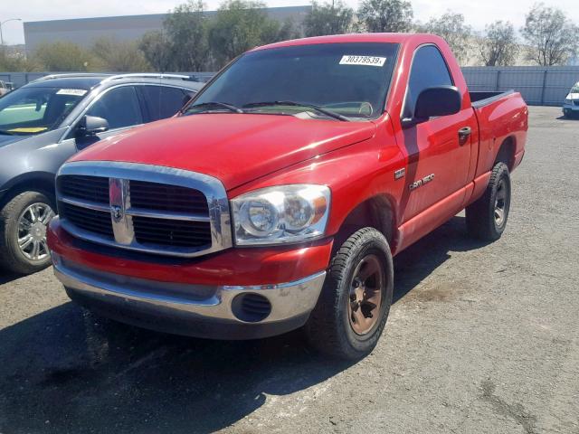 1D7HU16297J524070 - 2007 DODGE RAM 1500 S RED photo 2