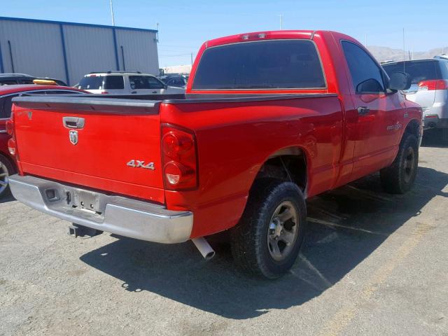 1D7HU16297J524070 - 2007 DODGE RAM 1500 S RED photo 4