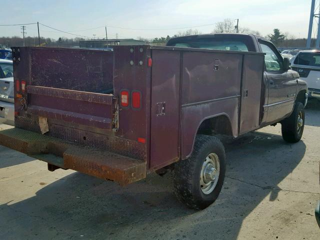 3B6KF26Z01M583620 - 2001 DODGE RAM 2500 MAROON photo 4