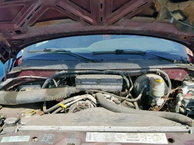 3B6KF26Z01M583620 - 2001 DODGE RAM 2500 MAROON photo 7