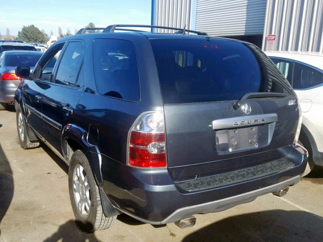 2HNYD18815H538775 - 2005 ACURA MDX TOURIN BLUE photo 3