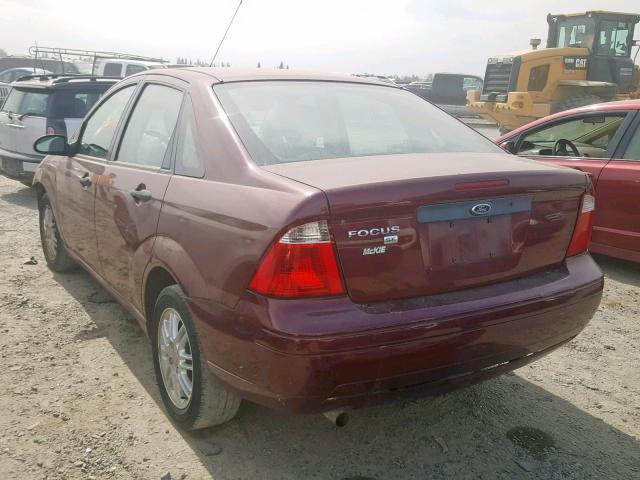 1FAFP34N17W325010 - 2007 FORD FOCUS ZX4 RED photo 3
