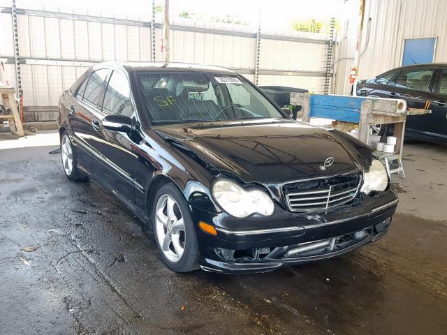 WDBRF52H86F742124 - 2006 MERCEDES-BENZ C BLACK photo 1