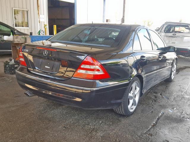 WDBRF52H86F742124 - 2006 MERCEDES-BENZ C BLACK photo 4