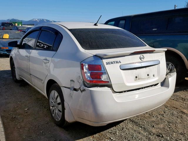 3N1AB6AP6CL693244 - 2012 NISSAN SENTRA 2.0 WHITE photo 3