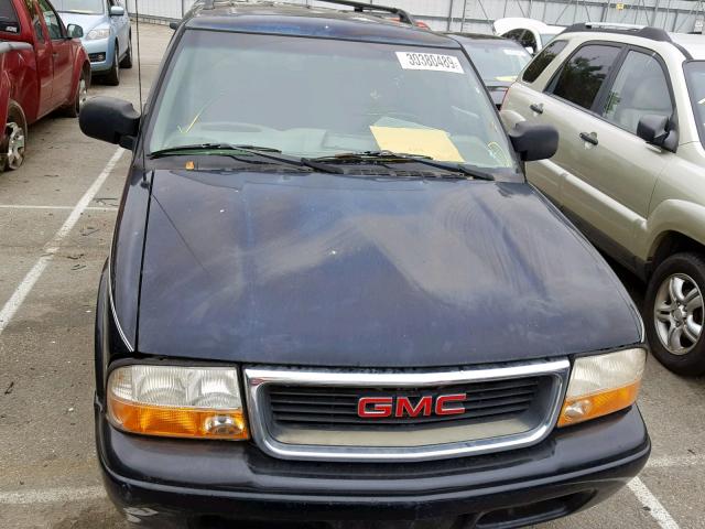 1GKCS13W112173291 - 2001 GMC JIMMY BLACK photo 9