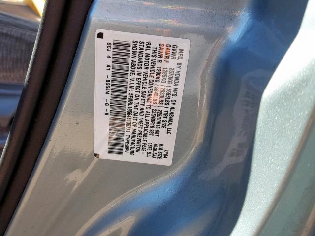 5FNRL18564B135771 - 2004 HONDA ODYSSEY LX BLUE photo 10