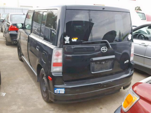 JTLKT324364109902 - 2006 TOYOTA SCION XB BLACK photo 3