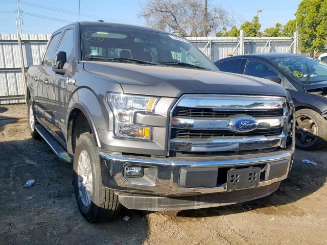 1FTEW1CP4GKD24084 - 2016 FORD F150 SUPER GRAY photo 1