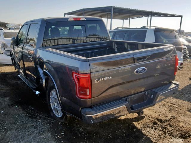 1FTEW1CP4GKD24084 - 2016 FORD F150 SUPER GRAY photo 3