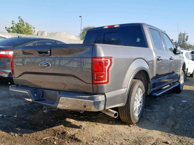 1FTEW1CP4GKD24084 - 2016 FORD F150 SUPER GRAY photo 4