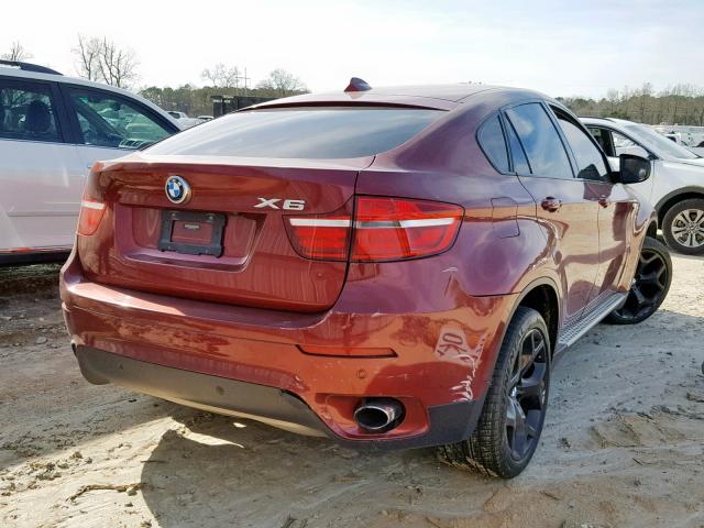 5UXFG2C53DL784640 - 2013 BMW X6 XDRIVE3 RED photo 4