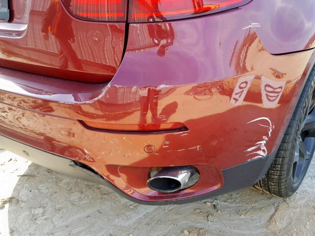 5UXFG2C53DL784640 - 2013 BMW X6 XDRIVE3 RED photo 9
