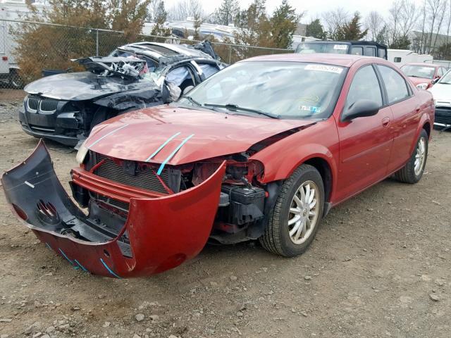 1C3EL46X32N343758 - 2002 CHRYSLER SEBRING LX RED photo 2