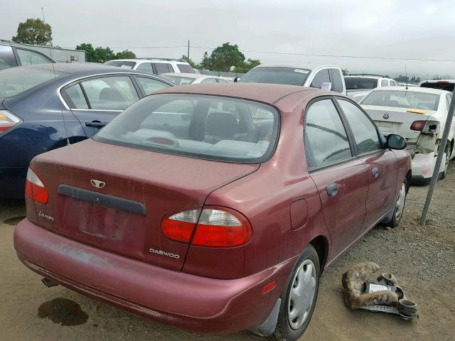 KLATA5262YB581257 - 2000 DAEWOO LANOS S 勃艮第红 照片 4