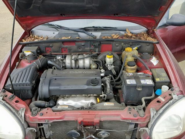 KLATA5262YB581257 - 2000 DAEWOO LANOS S 勃艮第红 照片 7