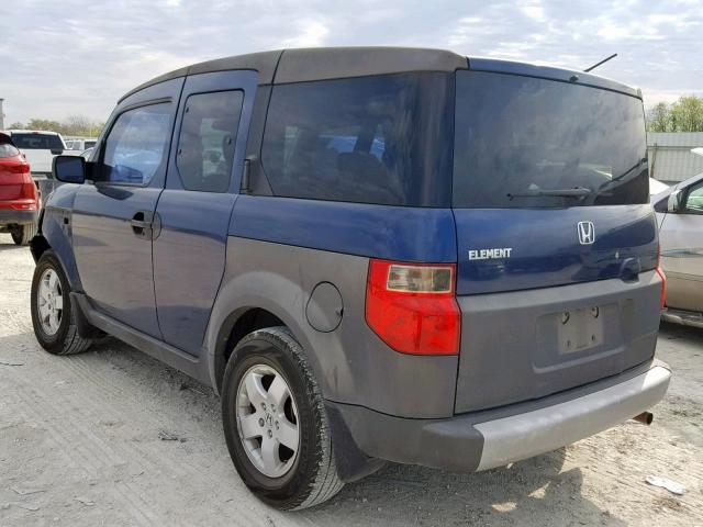 5J6YH18573L016226 - 2003 HONDA ELEMENT EX BLUE photo 3