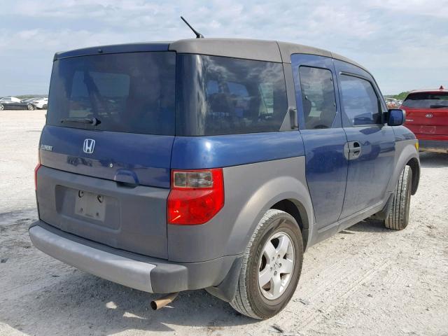 5J6YH18573L016226 - 2003 HONDA ELEMENT EX BLUE photo 4