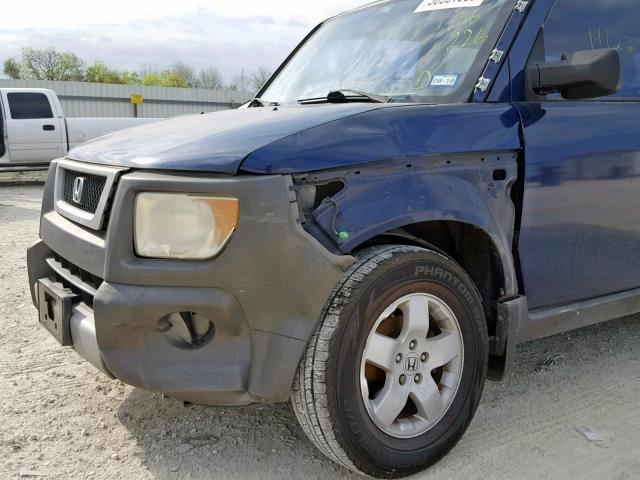 5J6YH18573L016226 - 2003 HONDA ELEMENT EX BLUE photo 9