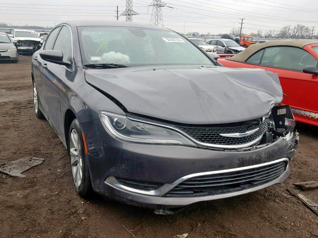 1C3CCCAB1GN148214 - 2016 CHRYSLER 200 LIMITE GRAY photo 1