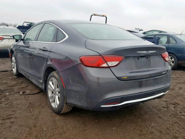 1C3CCCAB1GN148214 - 2016 CHRYSLER 200 LIMITE GRAY photo 3