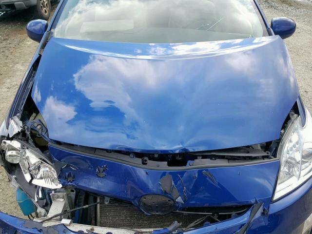 JTDKN3DU3A0155250 - 2010 TOYOTA PRIUS BLUE photo 7