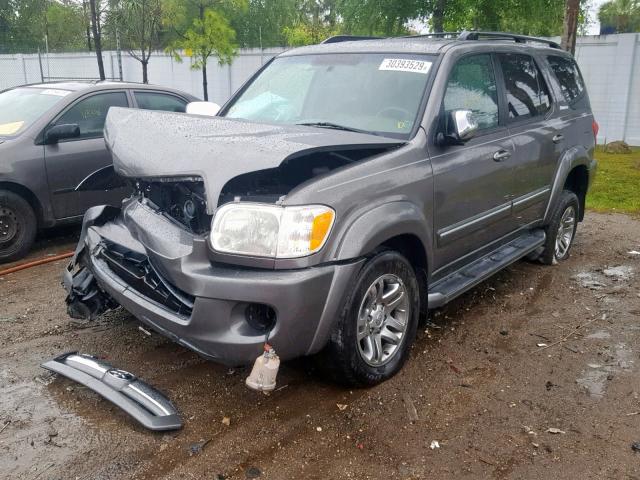 5TDZT38A27S290634 - 2007 TOYOTA SEQUOIA LI GRAY photo 2