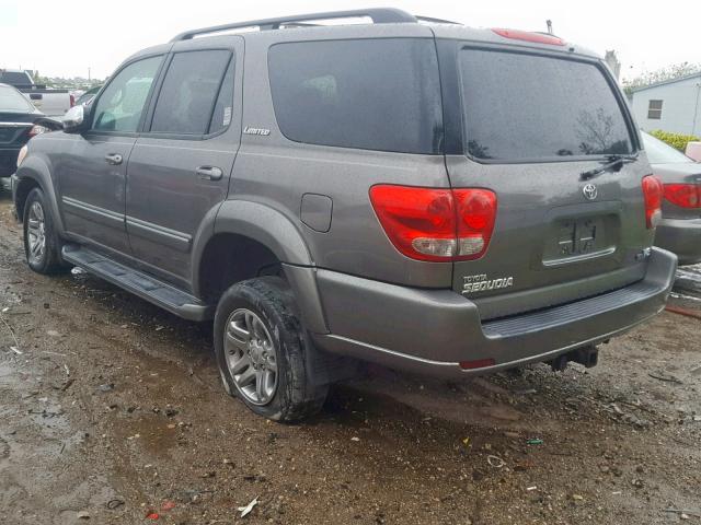 5TDZT38A27S290634 - 2007 TOYOTA SEQUOIA LI GRAY photo 3