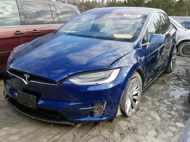 5YJXCBE23GF015602 - 2016 TESLA MODEL X BLUE photo 2