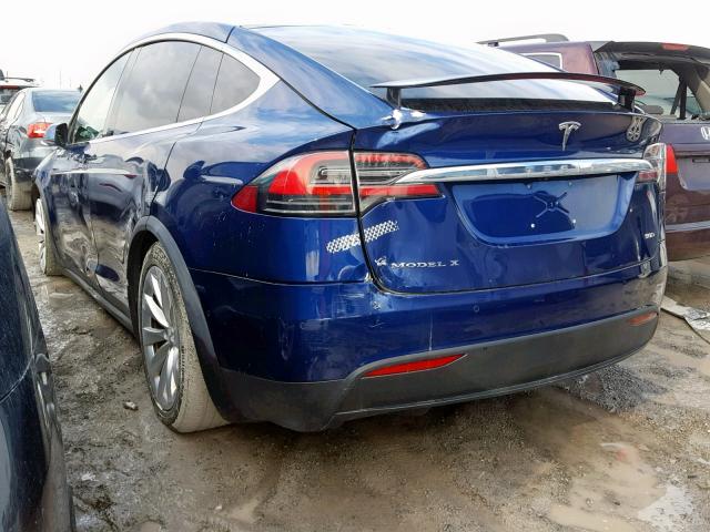 5YJXCBE23GF015602 - 2016 TESLA MODEL X BLUE photo 3