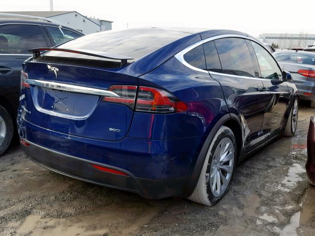 5YJXCBE23GF015602 - 2016 TESLA MODEL X BLUE photo 4