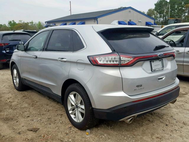 2FMPK3J84GBC39862 - 2016 FORD EDGE SEL SILVER photo 3