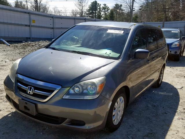 5FNRL38217B079096 - 2007 HONDA ODYSSEY LX GRAY photo 2