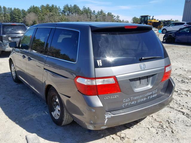 5FNRL38217B079096 - 2007 HONDA ODYSSEY LX GRAY photo 3