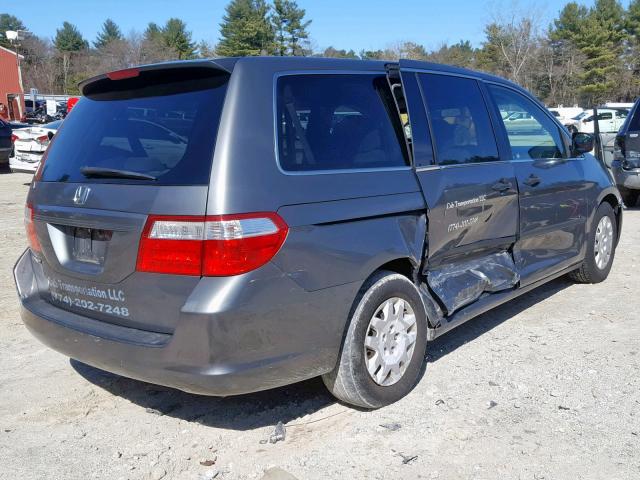 5FNRL38217B079096 - 2007 HONDA ODYSSEY LX GRAY photo 4