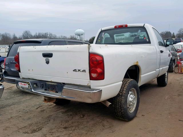 3D7KS26D97G765597 - 2007 DODGE RAM 2500 S WHITE photo 4