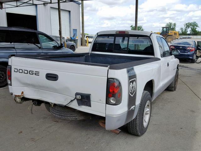 1B7GL22X5XS257987 - 1999 DODGE DAKOTA WHITE photo 4