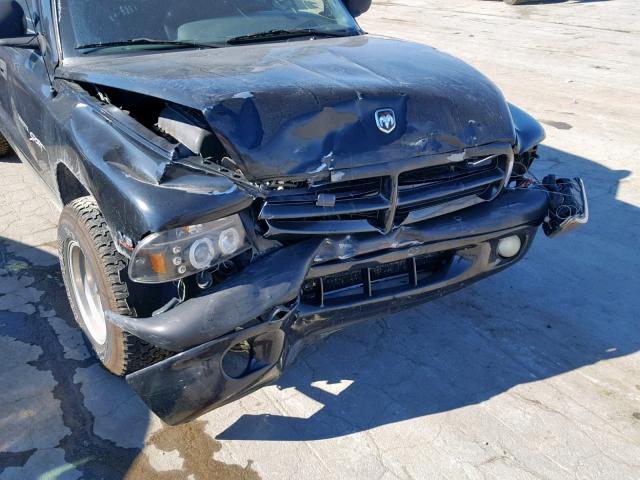 1B7GL2AN0YS681398 - 2000 DODGE DAKOTA QUA BLACK photo 9