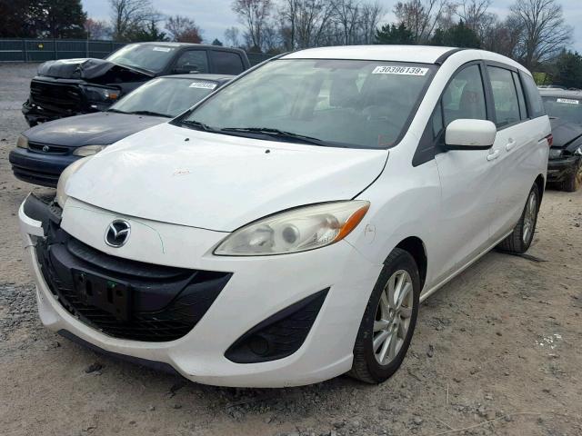 JM1CW2BL0C0111764 - 2012 MAZDA 5 WHITE photo 2