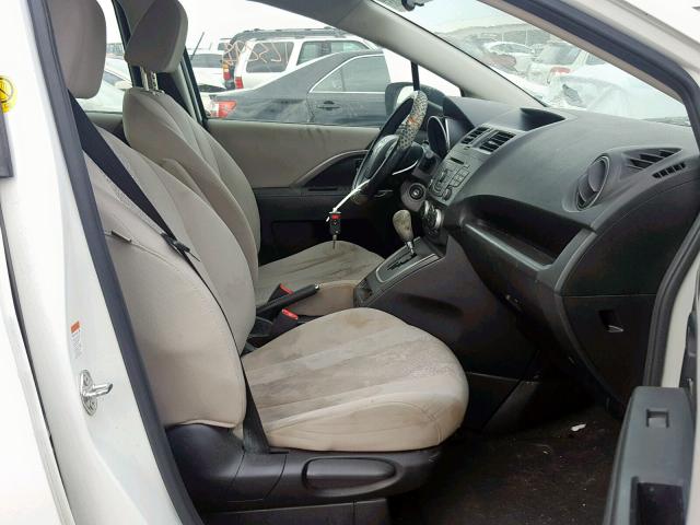 JM1CW2BL0C0111764 - 2012 MAZDA 5 WHITE photo 5