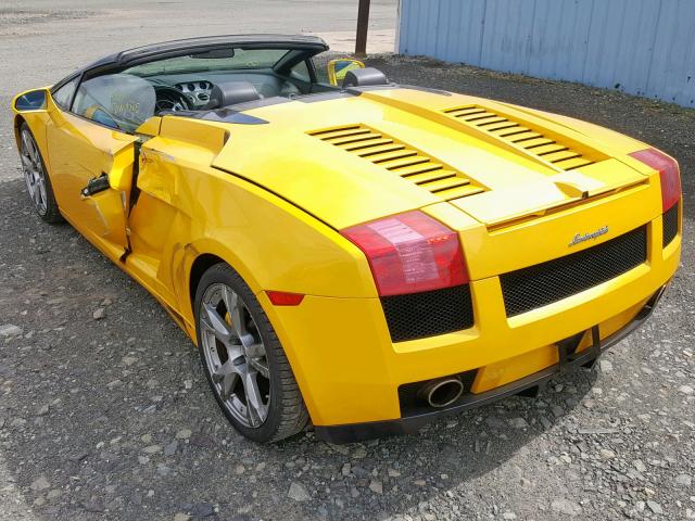 ZHWGU22N17LA04634 - 2007 LAMBORGHINI GALLARDO S YELLOW photo 3