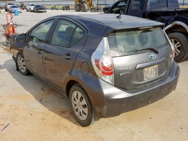 JTDKDTB33D1540528 - 2013 TOYOTA PRIUS C GRAY photo 3