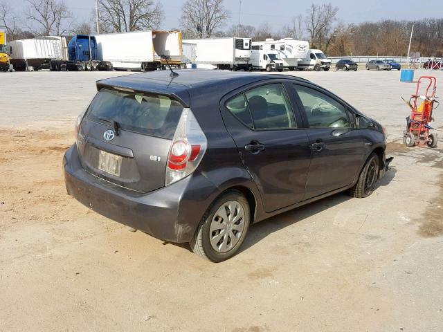 JTDKDTB33D1540528 - 2013 TOYOTA PRIUS C GRAY photo 4