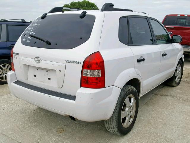 KM8JM12B25U106247 - 2005 HYUNDAI TUCSON GL WHITE photo 4