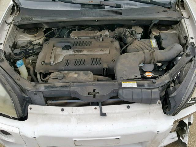 KM8JM12B25U106247 - 2005 HYUNDAI TUCSON GL WHITE photo 7